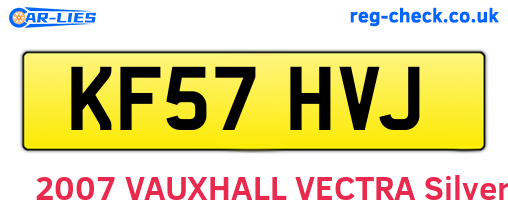 KF57HVJ are the vehicle registration plates.