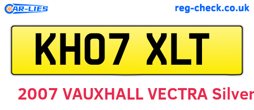 KH07XLT are the vehicle registration plates.