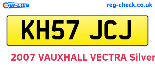 KH57JCJ are the vehicle registration plates.