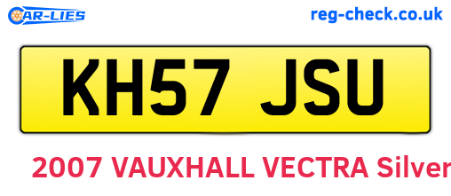 KH57JSU are the vehicle registration plates.