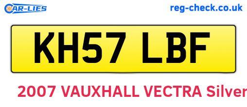 KH57LBF are the vehicle registration plates.