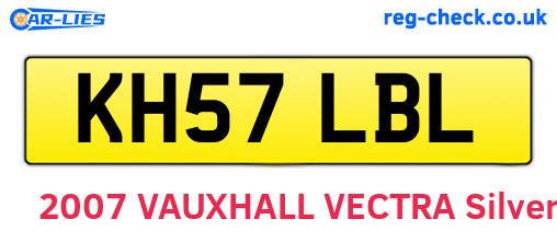 KH57LBL are the vehicle registration plates.