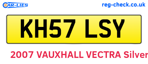 KH57LSY are the vehicle registration plates.