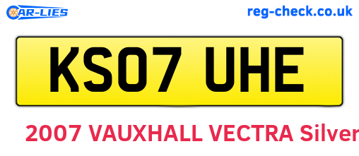 KS07UHE are the vehicle registration plates.