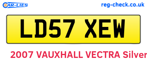 LD57XEW are the vehicle registration plates.