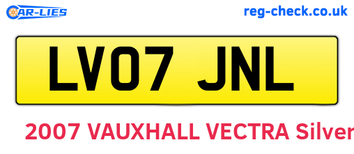 LV07JNL are the vehicle registration plates.