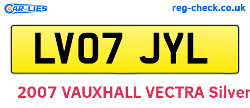 LV07JYL are the vehicle registration plates.