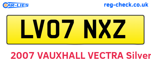 LV07NXZ are the vehicle registration plates.