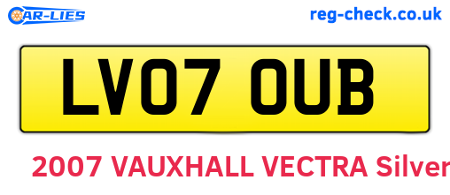 LV07OUB are the vehicle registration plates.