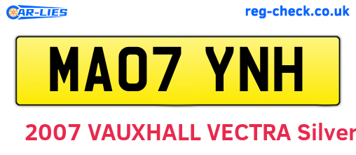 MA07YNH are the vehicle registration plates.