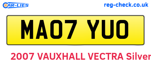 MA07YUO are the vehicle registration plates.