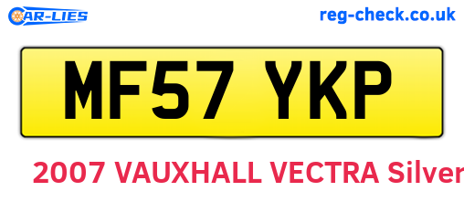 MF57YKP are the vehicle registration plates.