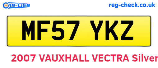 MF57YKZ are the vehicle registration plates.