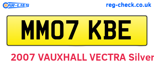MM07KBE are the vehicle registration plates.