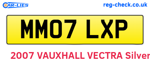 MM07LXP are the vehicle registration plates.