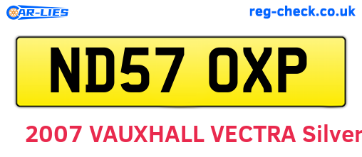 ND57OXP are the vehicle registration plates.