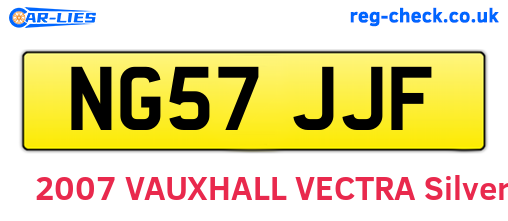 NG57JJF are the vehicle registration plates.
