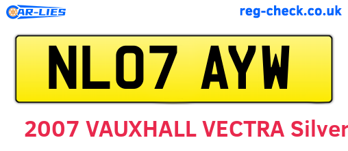 NL07AYW are the vehicle registration plates.