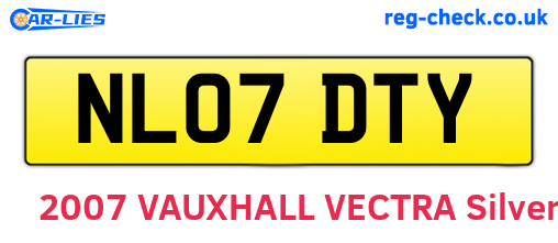 NL07DTY are the vehicle registration plates.