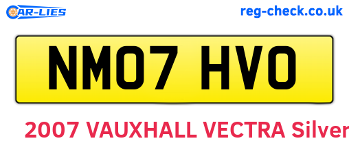 NM07HVO are the vehicle registration plates.