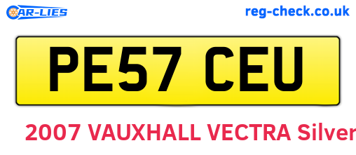PE57CEU are the vehicle registration plates.