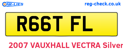 R66TFL are the vehicle registration plates.