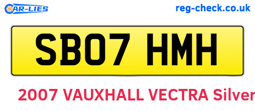 SB07HMH are the vehicle registration plates.