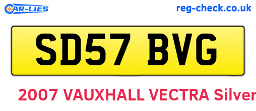 SD57BVG are the vehicle registration plates.