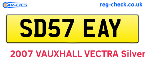 SD57EAY are the vehicle registration plates.