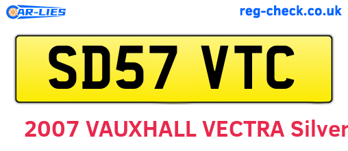 SD57VTC are the vehicle registration plates.