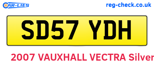 SD57YDH are the vehicle registration plates.
