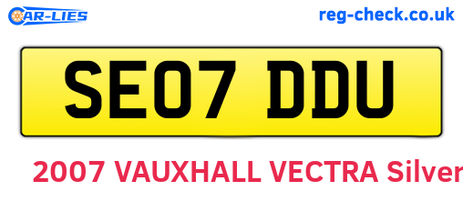 SE07DDU are the vehicle registration plates.
