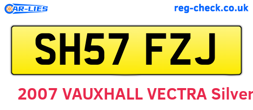 SH57FZJ are the vehicle registration plates.