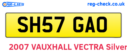 SH57GAO are the vehicle registration plates.