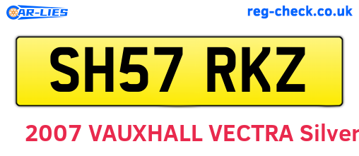SH57RKZ are the vehicle registration plates.