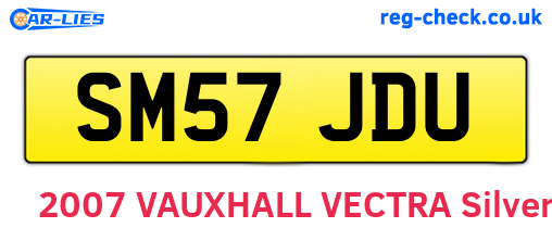 SM57JDU are the vehicle registration plates.