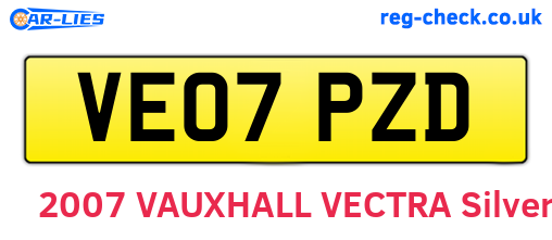 VE07PZD are the vehicle registration plates.