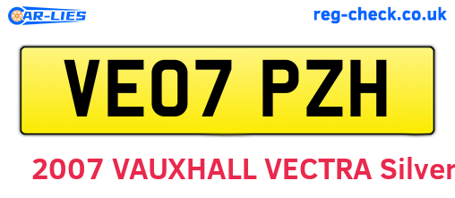 VE07PZH are the vehicle registration plates.