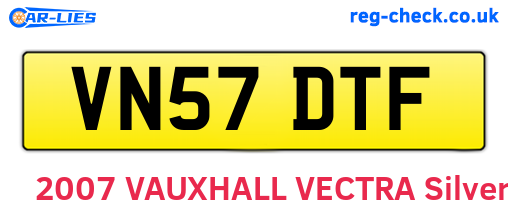 VN57DTF are the vehicle registration plates.