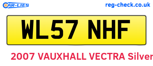WL57NHF are the vehicle registration plates.
