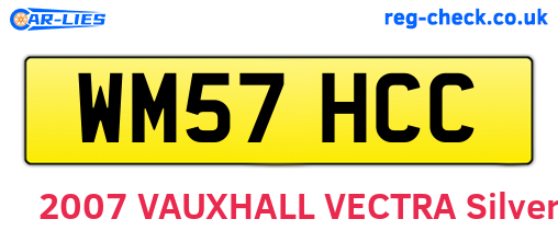 WM57HCC are the vehicle registration plates.