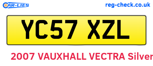 YC57XZL are the vehicle registration plates.