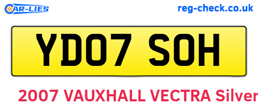 YD07SOH are the vehicle registration plates.