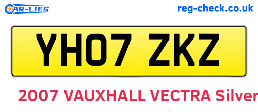 YH07ZKZ are the vehicle registration plates.