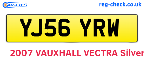 YJ56YRW are the vehicle registration plates.