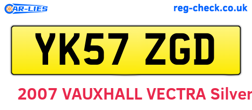 YK57ZGD are the vehicle registration plates.