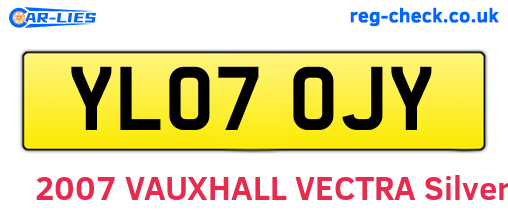 YL07OJY are the vehicle registration plates.