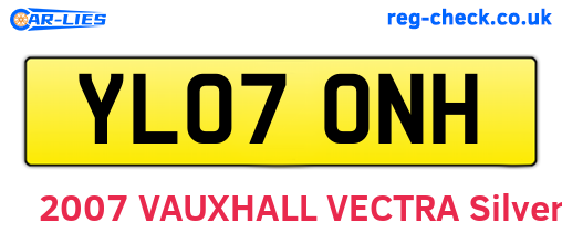 YL07ONH are the vehicle registration plates.