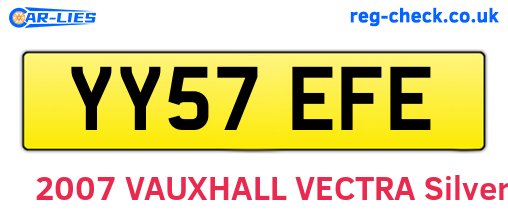 YY57EFE are the vehicle registration plates.