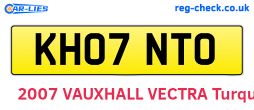 KH07NTO are the vehicle registration plates.